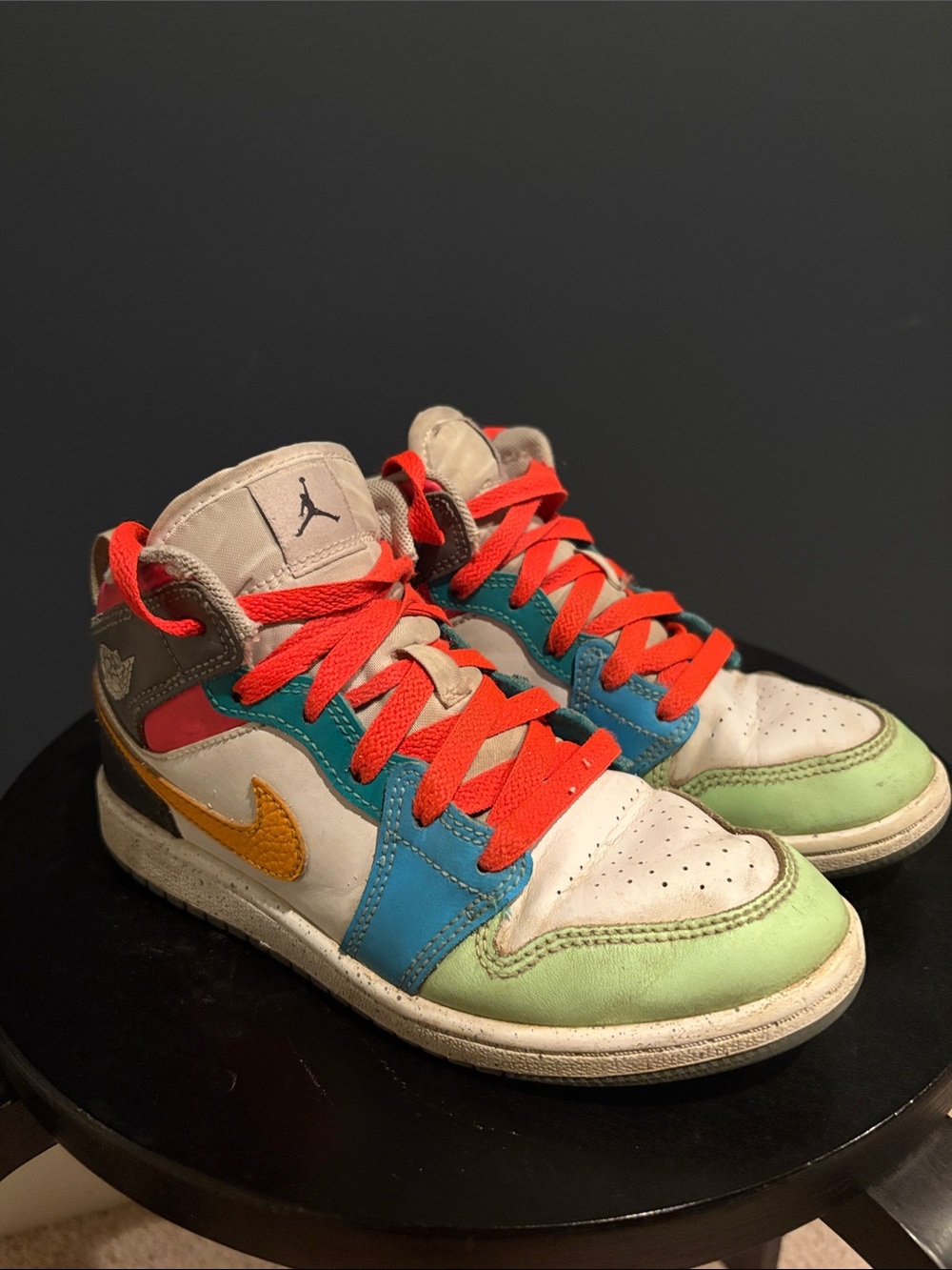Jordan Kids High-Top Sneakers in Neon Colors